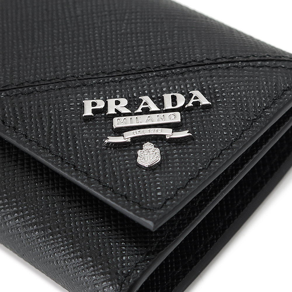 Prada Key Case 6 Row Key Hook Saffiano Black - image 6
